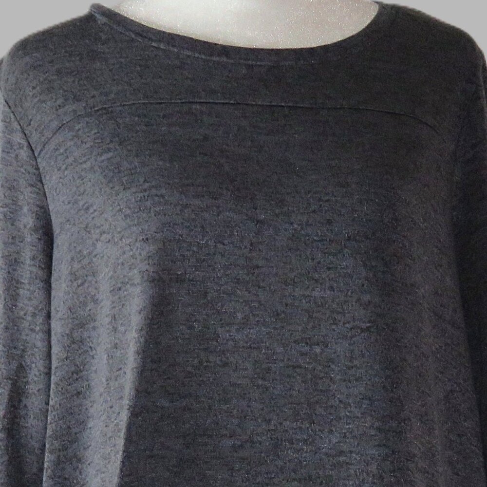 Simply Vera Wang Women's Gray Pull Over Top Size L (C515)
